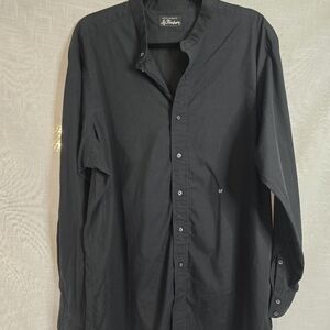 Sy Friedman Black Button-Up Shirt XXXL